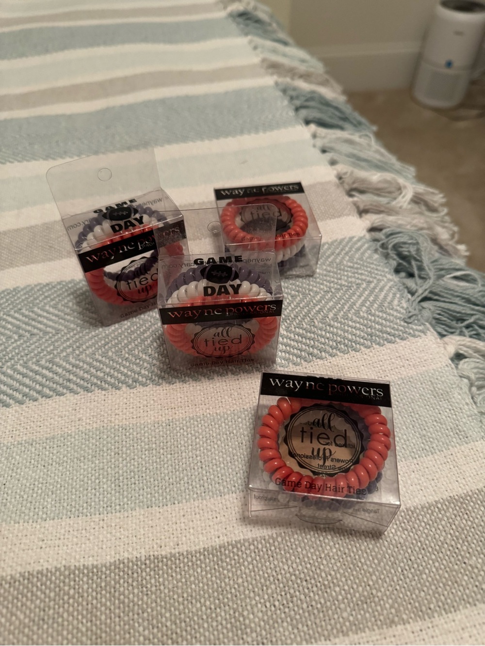 Wayne Powers Clemson tele Hair Ties - Set of 4